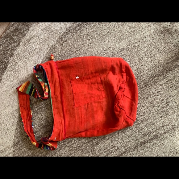 beach bag,Rainbow striped messenger bag, cross body bag - Picture 8 of 11